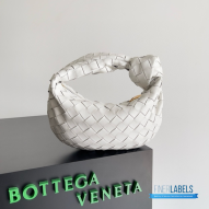 White Woven Leather Handbag