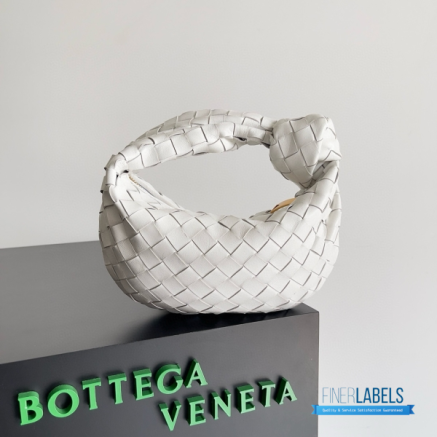 White Woven Leather Handbag